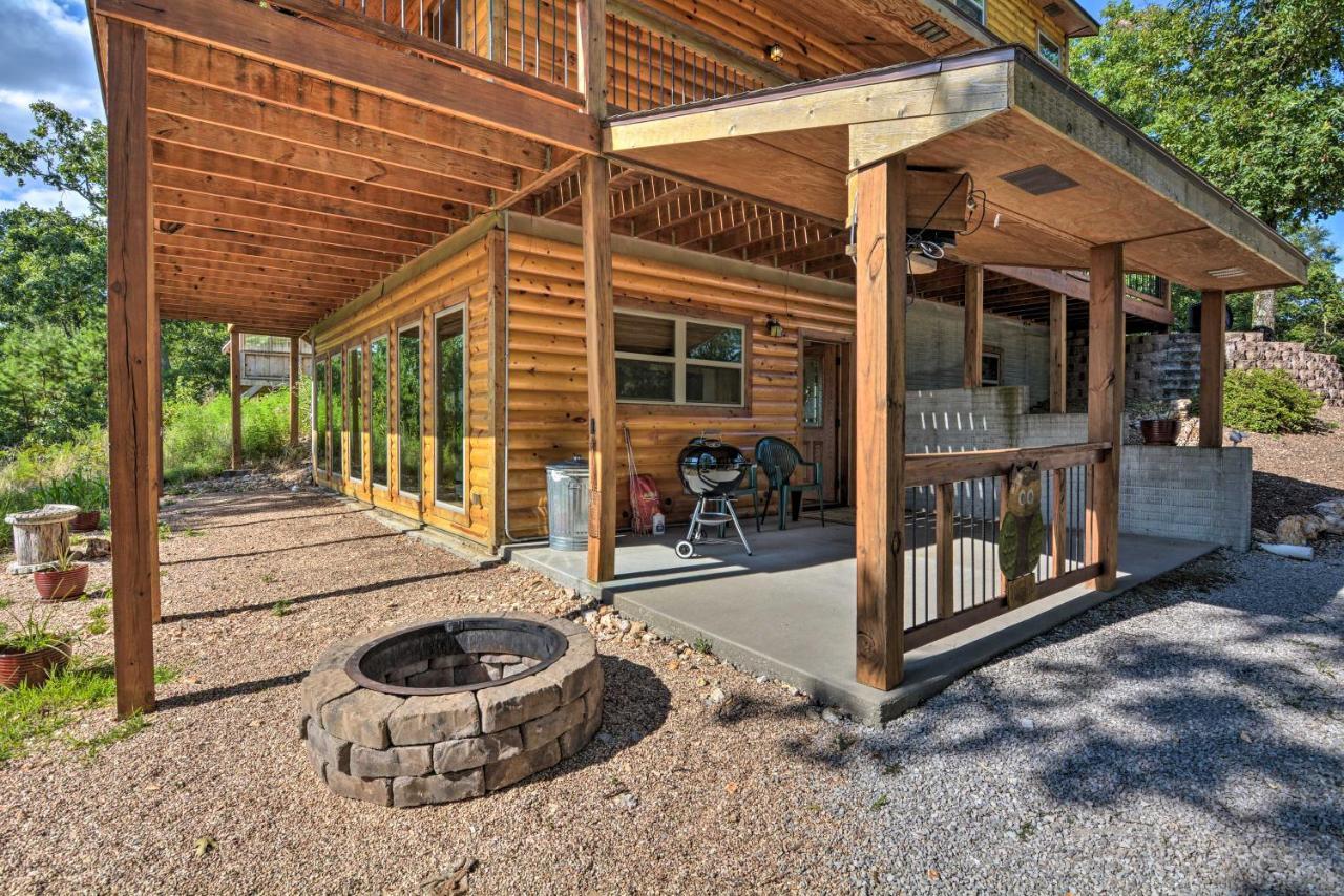 Spacious Log Cabin With Fire Pit And Game Room! Eureka Springs Exterior photo